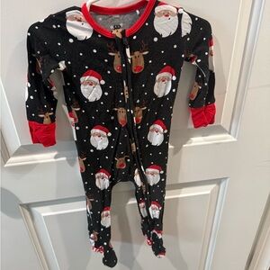 Santa and Reindeer Kids One Piece Pajama